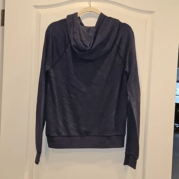 Victorias Secret PINK Hoodie Sweatshirt Pullover Womens Medium Blue and White - Picture 4 of 7